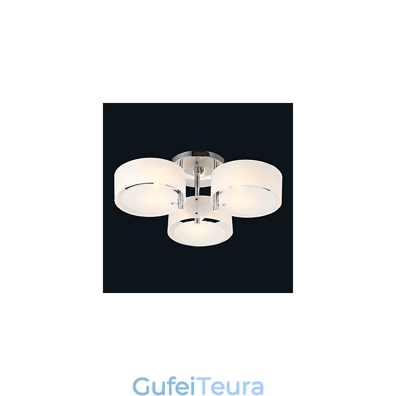 Flush Mount Modern Contemporary 3 אורות מתכת קלה לתקרה