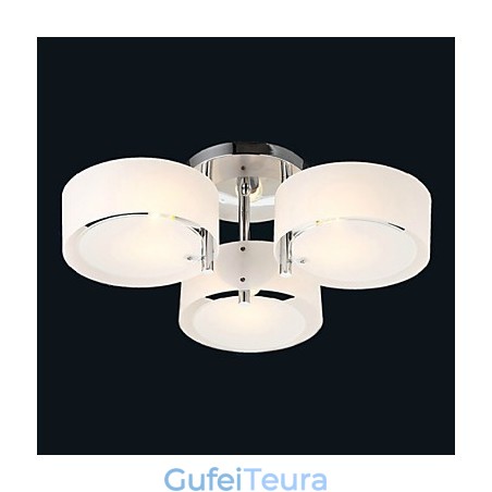 Flush Mount Modern Contemporary 3 אורות מתכת קלה לתקרה