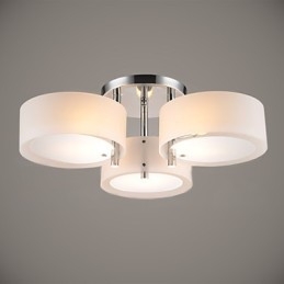 Flush Mount Modern Contemporary 3 אורות מתכת קלה לתקרה