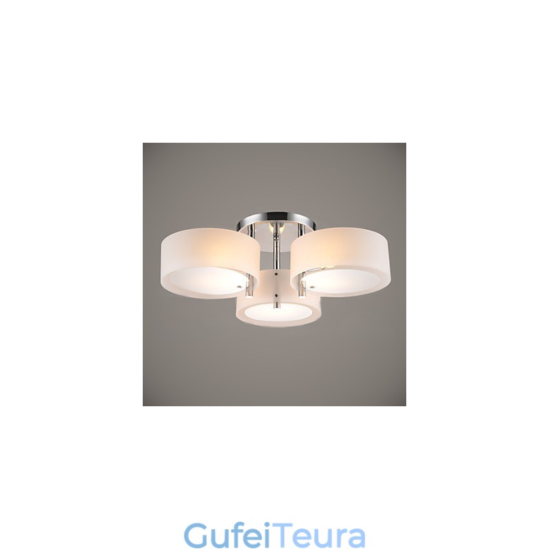 Flush Mount Modern Contemporary 3 אורות מתכת קלה לתקרה