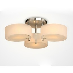 Flush Mount Modern Contemporary 3 אורות מתכת קלה לתקרה