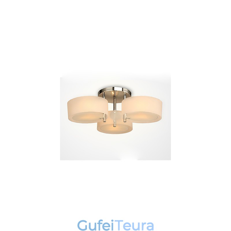 Flush Mount Modern Contemporary 3 אורות מתכת קלה לתקרה