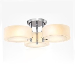 Flush Mount Modern Contemporary 3 אורות מתכת קלה לתקרה