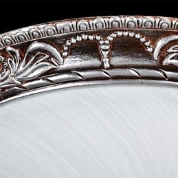 Flush Mount Light זכוכית שרף כסף גילוף רטרו אירופאי קלאסי