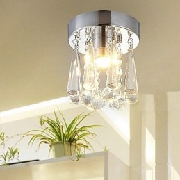 Modern Crystal 1 Lights Flush Mount בצורת כתר