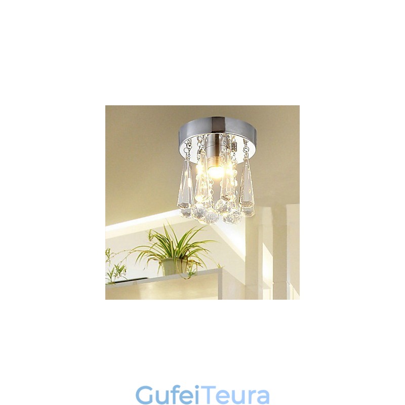 Modern Crystal 1 Lights Flush Mount בצורת כתר