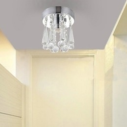 Modern Crystal 1 Lights Flush Mount בצורת כתר