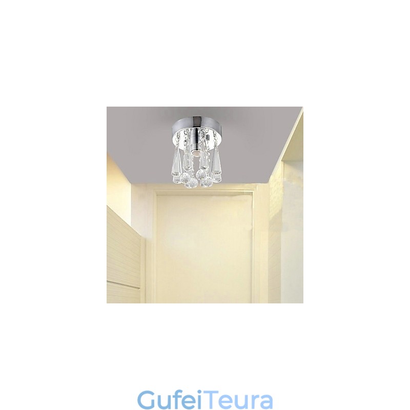 Modern Crystal 1 Lights Flush Mount בצורת כתר