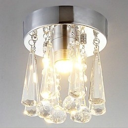 Modern Crystal 1 Lights Flush Mount בצורת כתר