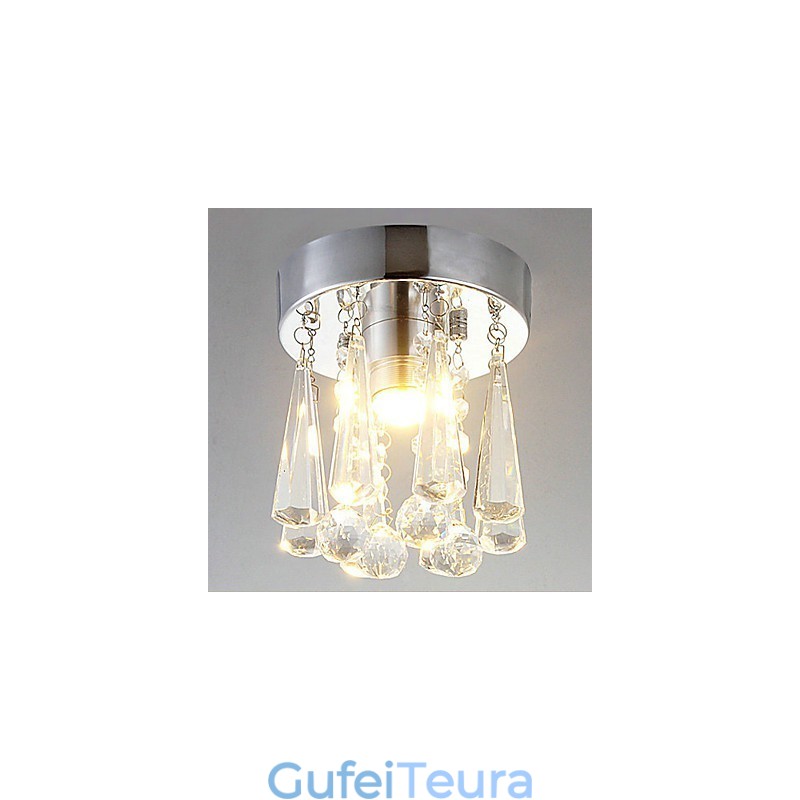 Modern Crystal 1 Lights Flush Mount בצורת כתר