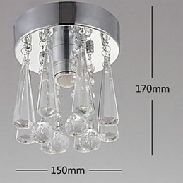Modern Crystal 1 Lights Flush Mount בצורת כתר