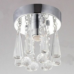Modern Crystal 1 Lights Flush Mount בצורת כתר