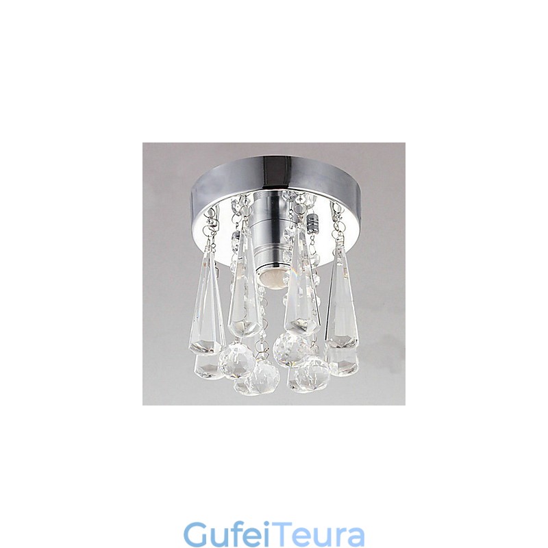 Modern Crystal 1 Lights Flush Mount בצורת כתר