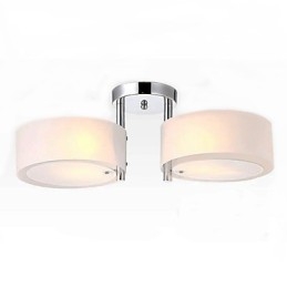 Flush Mount Modern Contemporary 2 אורות מתכת קלה לתקרה