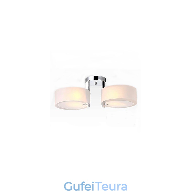 Flush Mount Modern Contemporary 2 אורות מתכת קלה לתקרה