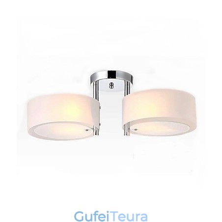 Flush Mount Modern Contemporary 2 אורות מתכת קלה לתקרה Flush Mount Modern Contemporary 2 אורות מתכת קלה לתקרה