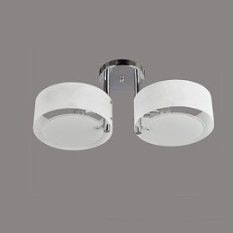 Flush Mount Modern Contemporary 2 אורות מתכת קלה לתקרה