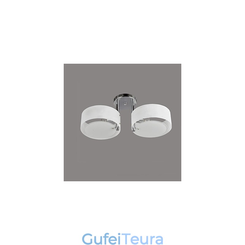 Flush Mount Modern Contemporary 2 אורות מתכת קלה לתקרה