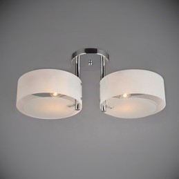 Flush Mount Modern Contemporary 2 אורות מתכת קלה לתקרה