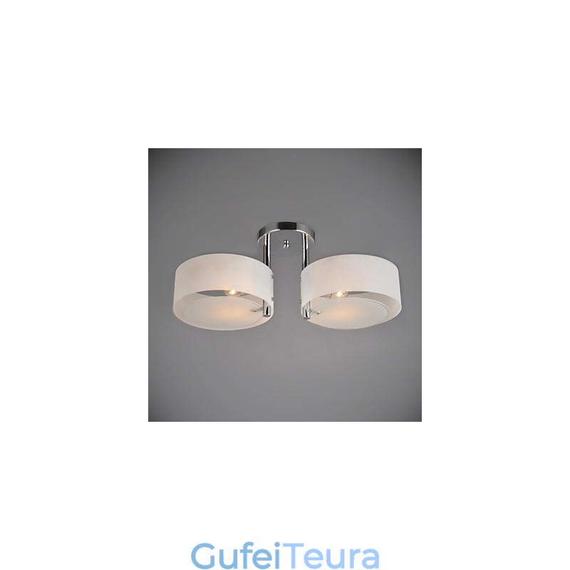 Flush Mount Modern Contemporary 2 אורות מתכת קלה לתקרה