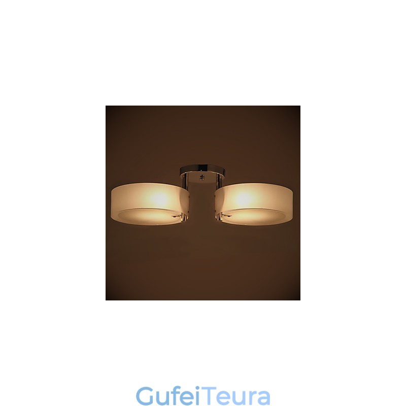 Flush Mount Modern Contemporary 2 אורות מתכת קלה לתקרה