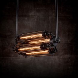 כפרי לודג' נברשת מתכת מצופה אלקטרו בסגנון רטרו מיני