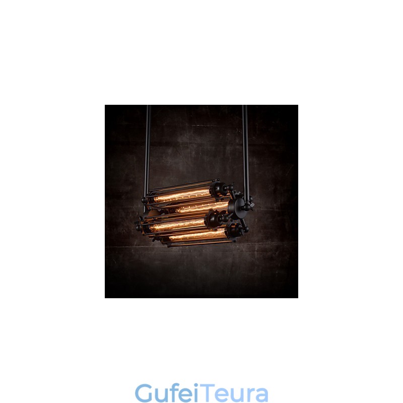 כפרי לודג' נברשת מתכת מצופה אלקטרו בסגנון רטרו מיני