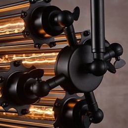 כפרי לודג' נברשת מתכת מצופה אלקטרו בסגנון רטרו מיני