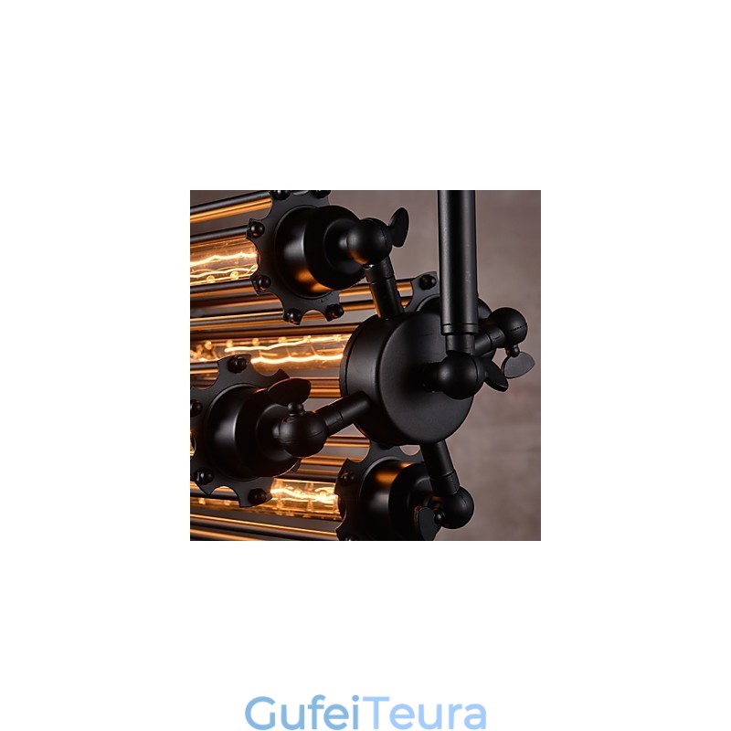 כפרי לודג' נברשת מתכת מצופה אלקטרו בסגנון רטרו מיני