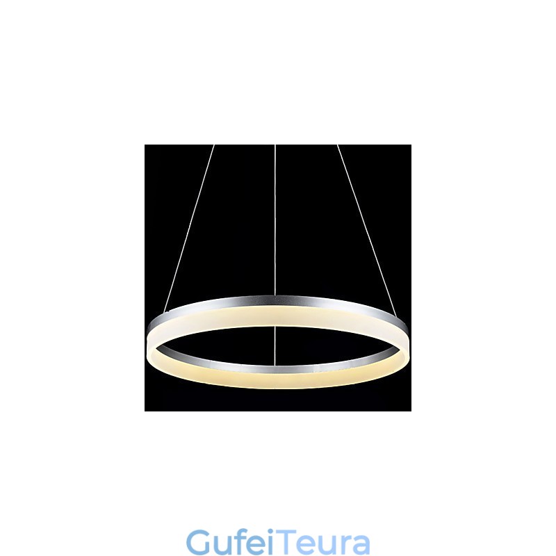 תאורת תליון עגול מודרנית מנורות אקריליק תאורת תאורה טבעת יחידה מפוארת תאורת תקרה