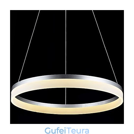 תאורת תליון עגול מודרנית מנורות אקריליק תאורת תאורה טבעת יחידה מפוארת תאורת תקרה