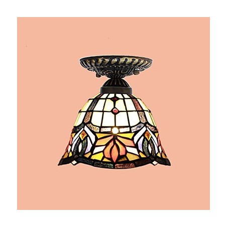 אירופאי Rural Creative Arts ויטראז 'ספיגת מנורת כיפת אור