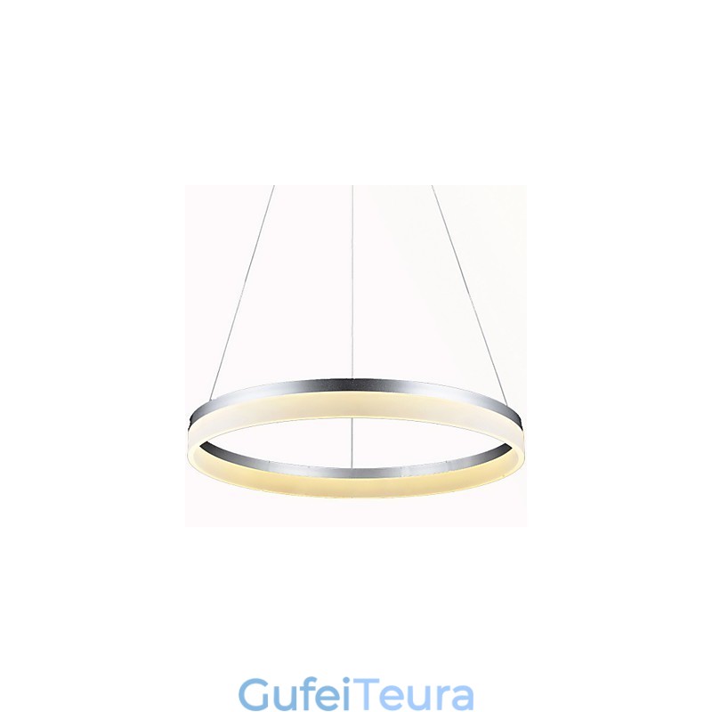 תאורת תליון עגול מודרנית מנורות אקריליק תאורת תאורה טבעת יחידה מפוארת תאורת תקרה