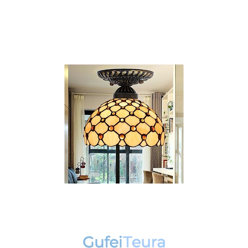 אירופאי Rural Creative Arts ויטראז 'ספיגת מנורת כיפת אור