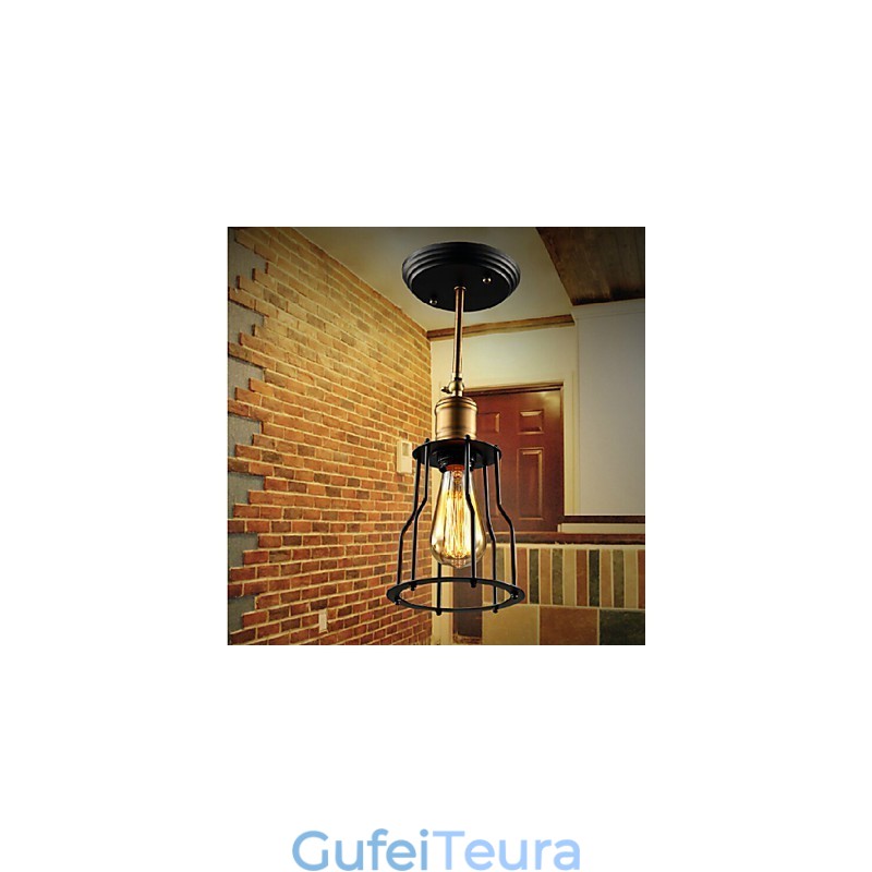 Flush Mount Traditional Classic Classic Lodge Vintage רטרו קאנטרי מתכת