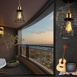 Flush Mount Traditional Classic Classic Lodge Vintage רטרו קאנטרי מתכת