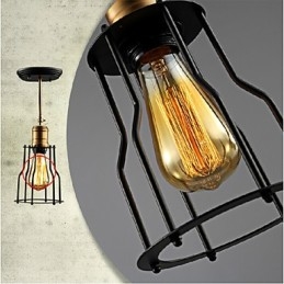 Flush Mount Traditional Classic Classic Lodge Vintage רטרו קאנטרי מתכת