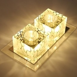 27*15*5 ס"מ מנורת תקרת קריסטל זרקור SMD 6W מנורה יצירתית צינור אור צבעוני כיפה צבעוני