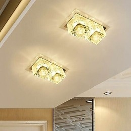 27*15*5 ס"מ מנורת תקרת קריסטל זרקור SMD 6W מנורה יצירתית צינור אור צבעוני כיפה צבעוני