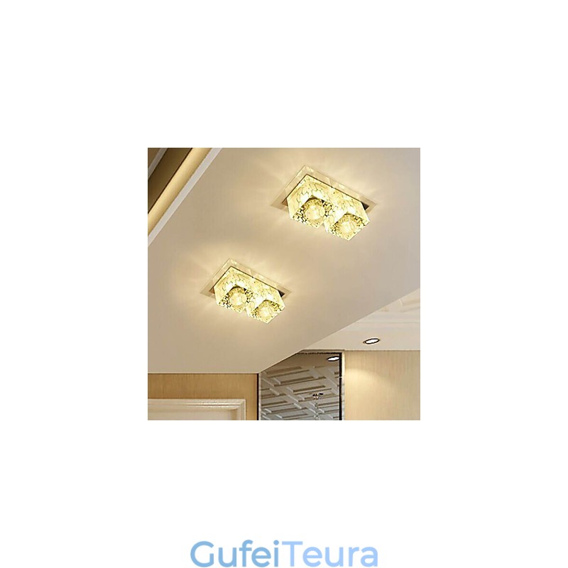 27*15*5 ס"מ מנורת תקרת קריסטל זרקור SMD 6W מנורה יצירתית צינור אור צבעוני כיפה צבעוני