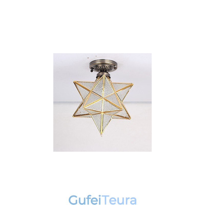 כוכבי ויטראז' לאמנויות יצירה כפריות באירופה כדי לספוג אור מנורת כיפה