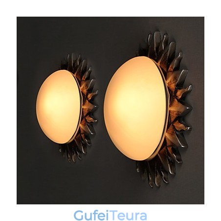 26*8 ס"מ חמניות אמנות מצוירות עכשוויות ומכווצות סופגות אור כיפה