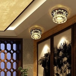 קריסטל מודרני עכשווי אחרים Crystal Flush Mount