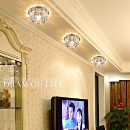 מנורת תקרת קריסטל זרקור SMD 3W מנורה יצירתית לספוג אור כיפת