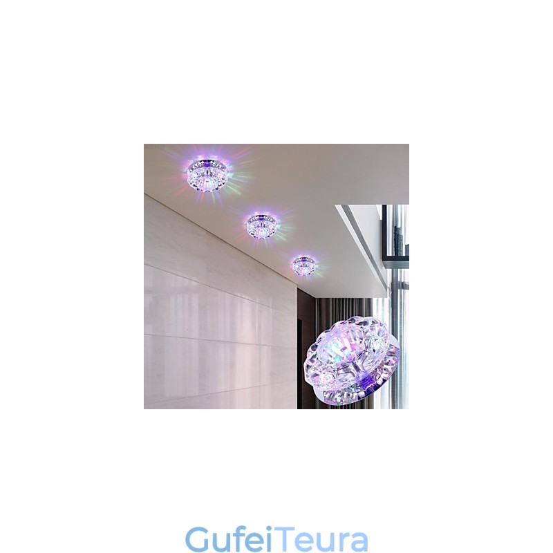 מנורת תקרת קריסטל זרקור SMD 3W מנורה יצירתית לספוג אור כיפת