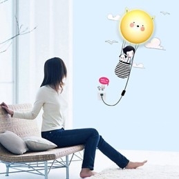 פמוטי קיר מודרני עכשווי קריאייטיב 3D קיר נייר קיר מנורה אור