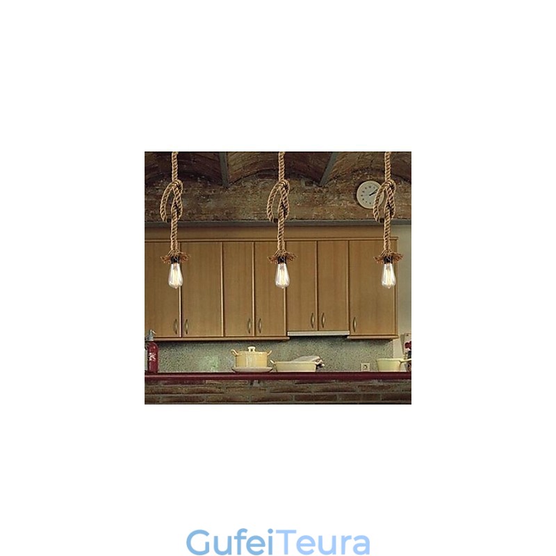 תאורת תליון רטרו קלאסית קלאסית בסגנון כפרי לודג' וינטג'