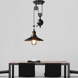 אורות תליון Rustic Lodge Vintage רטרו קאנטרי מוסך מתכת