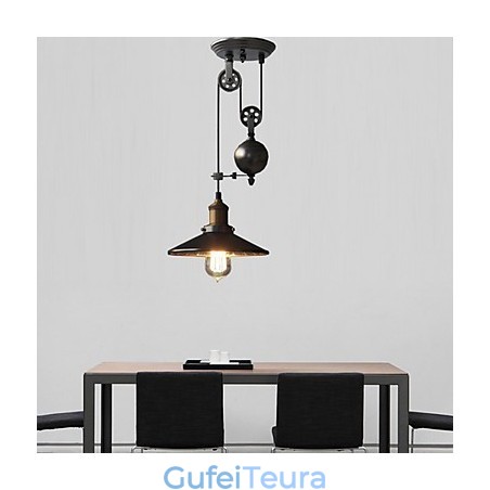 אורות תליון Rustic Lodge Vintage רטרו קאנטרי מוסך מתכת