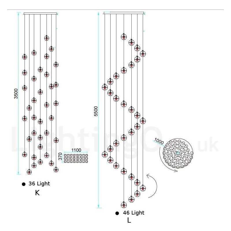 שלב הנדסה יצירתית מטאורר תליון כדור קריסטל